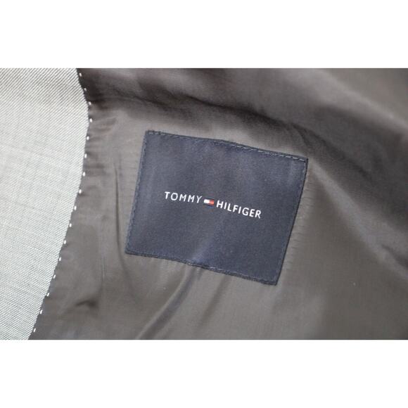 Tommy Hilfiger Blazer Jacket Mens 42R Gray Wool Single Breasted 2 Button - Picture 4 of 8